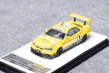 Load image into Gallery viewer, TM 1:64 Yellow Skyline GTR R34 Nismo Sports Model Diecast Metal Car New Collection