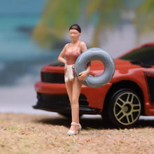 Load image into Gallery viewer, 1:24 Painted Figure Model Miniature Resin Diorama Sand Swimming Suit Lady
