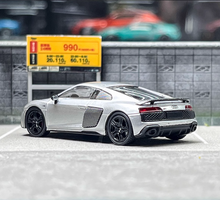 Load image into Gallery viewer, Masdi 1:64 Silver 2022 R8 V10 Coupe Racing Sports Model Diecast Metal Car BN