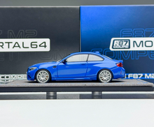 Load image into Gallery viewer, Mortal 1:64 Blue F87 M2 Coupe Sports Model Diecast Metal Car New Collection