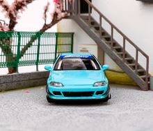 Load image into Gallery viewer, YM 1:64 JDM Blue Spoon Civic EG6 Hatchback Sports Model Diecast Resin Car New