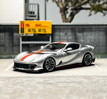 Load image into Gallery viewer, TOC 1:64 Silver 812C Coupe Racing Sports Model Diecast Metal Car BN