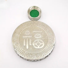 Load image into Gallery viewer, Nature Jade Peace Green Plaque Pendant Necklace Gift Jewelry charm Blessing Luck