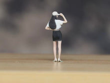 Load image into Gallery viewer, 1:64 Painted Figure Model Miniature Resin Diorama Sand Cap Girl Mini Skirt Lady
