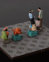 Load image into Gallery viewer, 1:64 Painted Figure Model Miniature Resin Diorama Child Rocking Car Kid Toy