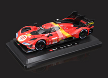Load image into Gallery viewer, Bburago 1:24 499P LMH Le Mans #51 Racing Sports Model Diecast Metal Car New Collection