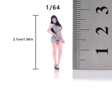 Load image into Gallery viewer, 1:64 Painted Figure Model Miniature Resin Diorama Sand Beauty Qipao Lady Girl