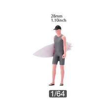 Load image into Gallery viewer, 1:64 Painted Figure Model Miniature Resin Diorama Sand Surfer Surf Man Boy Toy Collection