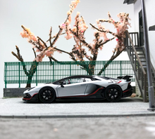 Load image into Gallery viewer, HH 1:64 White Sian Aventador SVJ Racing Sports Model Diecast Metal Car New