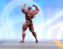 Load image into Gallery viewer, 1:24 Painted Figure Model Miniature Resin Diorama Sand Black Muscle Gym Man