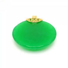 Load image into Gallery viewer, Nature Jade Peace Round Pendant Necklace Gift Jewelry charm Blessing Lucky new a
