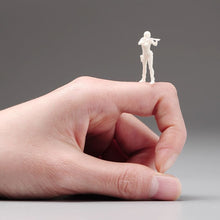 Load image into Gallery viewer, 1:64 Painted Unpainted Figure Model Miniature Resin Diorama Sand Girl Shooting New