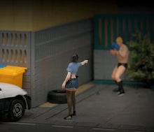 Load image into Gallery viewer, 1:64 Painted Figure Mini Model Miniature Car Scenes Resin Woman Police Officer