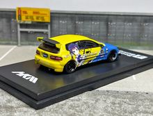 Load image into Gallery viewer, HKM 1:64 JDM Civic EG6 Spoon Hatchback Racing Sports Model Diecast Metal Car