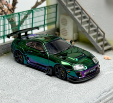 Load image into Gallery viewer, 1:64 LMLF Green JDM Supra A80Z Pandem Sports Model Diecast Metal Car New Collection
