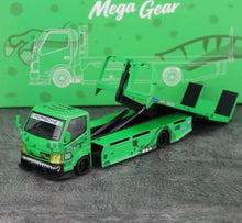 Load image into Gallery viewer, MG 1:64 Green Dinosaur H300 Custom Tow Flatbed Truck Model Diecast Metal Car