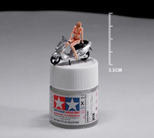 Load image into Gallery viewer, 1:64 Painted Figure Mini Model Miniature Resin Diorama Sand Motorbike Sexy Girl