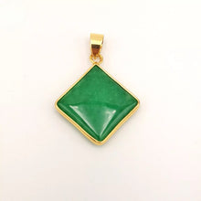 Load image into Gallery viewer, Nature Jade Diamond Shape Pendant Necklace Gift Jewelry charm Blessing Elegant