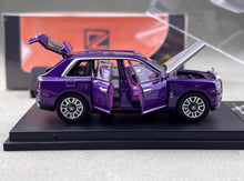 Load image into Gallery viewer, DCM 1:64 Purple Silver Hood Cullinan Luxury SUV Model Diecast Metal Car New Collection