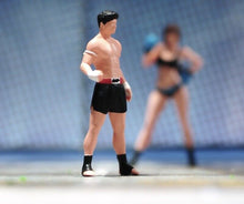 Load image into Gallery viewer, 1:64 Painted Unpainted Figure Model Miniature Resin Diorama Sand Boxer Man Boy