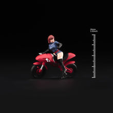 Load image into Gallery viewer, 1:64 Painted Unpainted Figure Model Miniature Resin Diorama Sand Motorbike Girl New