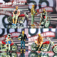 Load image into Gallery viewer, 1:64 Painted Figure Mini Model Miniature Resin Diorama Motocycle Scene People