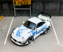 Load image into Gallery viewer, SW 1:64 White 911 RWB 993 Dragon Classic Sports Model Diecast Metal Car New Collection