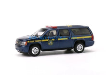 Load image into Gallery viewer, 1:64 596 Blue New York Trooper Police Suburban SUV Model Diecast Metal Car New Collection