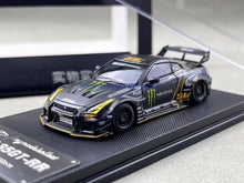 Load image into Gallery viewer, MC 1:64 Black GTR R35 LB Monster Widebody Sports Model Diecast Metal Car New Collection