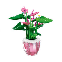 Load image into Gallery viewer, 257PCS MOC Pink Palm Flower Potted Plants Model Toy Building Block Brick Gift Kids Compatible Lego