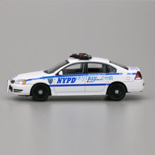 Load image into Gallery viewer, 1:64 596 White IMPALA NYPD New York Police Sedan Model Diecast Metal Car New Collection