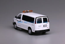Load image into Gallery viewer, 596 1:64 White GMC Express 3500 Police Van Model Diecast Metal Car New Collection