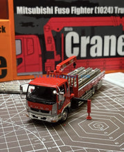 Load image into Gallery viewer, GCD 1:64 Red Fuso Fighter Crane Truck Model Diecast Metal Car New Collection