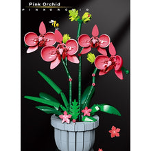 Load image into Gallery viewer, 698PCS MOC Pink Butterfly Orchid Phalaenopsid Flower Potting Model Toy Building Block Brick Gift Kids Compatible lego Display Decorate