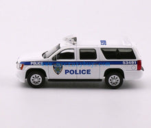 Load image into Gallery viewer, 1:64 596Mode White Port NY Police Suburban SUV Model Diecast Metal Car New Collection