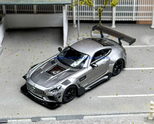 Load image into Gallery viewer, RM 1:64 Silver AMG GTS Widebody Racing Sports Model Diecast Metal Car New Collection