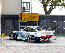 Load image into Gallery viewer, SW 1:64 White 911 RWB 993 Dragon Big Spoiler Sport Model Diecast Metal Car New Collection
