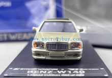 Load image into Gallery viewer, SW 1:64 Gold S600 W140 Classic Sedan VIP Sports Model Diecast Metal Car New Collection