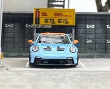 Load image into Gallery viewer, SW 1:64 Blue Gulf 992 GT3 RS Sports Model Diecast Metal Car New Collection