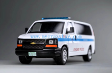 Load image into Gallery viewer, 1:64 Chicago Police Express 3500 Van Sports Model Diecast Metal Car Box New