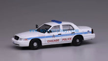 Load image into Gallery viewer, 1:64 596 White Chicago Police Crown Victoria CV EN114 Model Diecast Metal Car