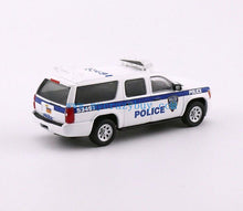 Load image into Gallery viewer, 1:64 596Mode White Port NY Police Suburban SUV Model Diecast Metal Car New Collection
