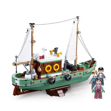 Load image into Gallery viewer, 610PCS MOC Fishing Boat Figure Model Toy Building Block Brick Gift Kids Compatible Lego 1:350
