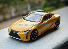 Load image into Gallery viewer, Masdi 1:64 Yellow 2020 LC500h Coupe Sports Model Diecast Metal Car New Collection