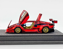Load image into Gallery viewer, Topart 1:64 Plating Red LBWK Countach Sports Model Diecast Metal Car New Collection
