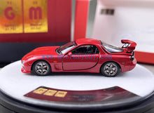 Load image into Gallery viewer, PGM 1:64 JDM Red RX7 FD3S Round Racing Sports Model Diecast Metal Car New Collection
