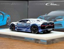 Load image into Gallery viewer, LJM 1:64 White Blue Chiron Racing Sports Model Diecast Resin Car New Collection