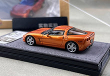 Load image into Gallery viewer, Bliss 1:64 Orange C6 Hard Top Coupe Sports Model Diecast Metal Car Box New Collection
