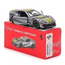 Load image into Gallery viewer, Bburago 1:64 Gray 812 Competizione Sports Open Model Diecast Metal Car Box New Collection