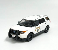 Load image into Gallery viewer, 596 1:64 White CHP Highway Police Explorer SUV Model Diecast Metal Car Box New Collection